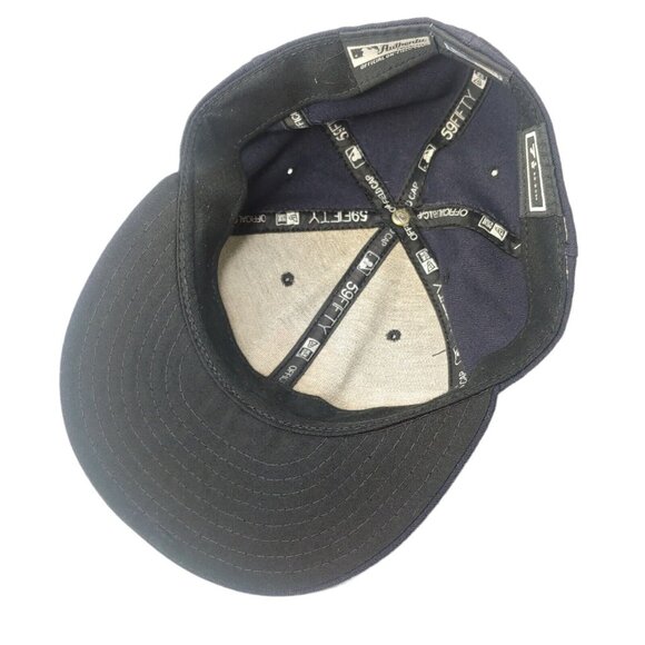 Cleveland Indians Guardians 56Fifty New Era Fitted Cap 7 1/8 Blue Canvas - Picture 5 of 11